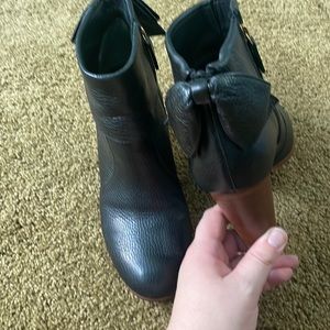 Kate Spade leather bow boots